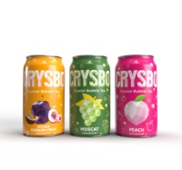 Mevrouw Hong 2026 Nieuwe Crystal Boba Thee Druif/Perzik/Passievrucht Smaken Verpakking 320ml Groothandel OEM