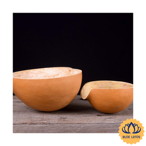 [VENTA CALIENTE] BLUE LOTUS FARM Cuenco Bohemio Tallado de Calabaza, Plato Ecológico de Calabaza Seca para Servir, Uso Culinario y Camping - Product Image 1