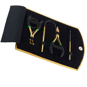 Kit de pinces pour extensions de cheveux en acier inoxydable avec 2 pinces + 1 aiguille à anneaux pour usage commercial - Product Image 5