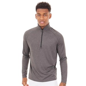 <b>Mens</b> Streetwear Hoodies Heavy GSM Cotton Fleece <b>Sweatshirt</b> OEM Custom Design Wholesale Fashion <b>Men's</b> Gray Quarter <b>Zip</b> Pullover - Product Image 6
