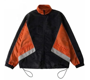 New Design Custom Plus Size Color <b>Block</b> Quick Dry Nylon Windbreaker Jacket High Quality Breathable Mesh Lining Sportswear Jacket - Product Image 6