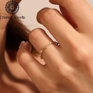 Charm_Jewells 18K Gold Plated Moissanite <b>Ring</b> With <b>Cross</b> Design Minimalist Style Unisex Everyday Wear - Product Image 6
