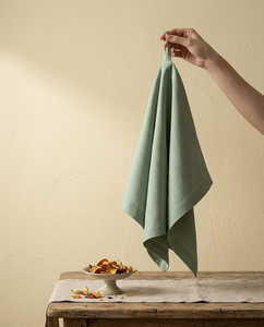 Woven <b>Linen</b> Kitchen <b>Towel</b> Soft Quick Dry Square <b>Tea</b> <b>Towel</b> Solid Color Home Dining Napkin - Product Image 1