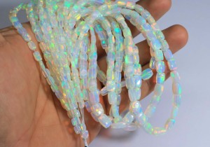 Authentic Ethiopian Opal <b>Cushion</b> Beads 4-7mm Size Welo Shiny <b>Rainbow</b> Flashy Opal 16 Inch Beads At Wholesale Suppliers - Product Image 5