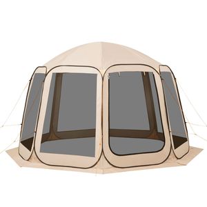 Tenda a Schermo Pop-up 12 x 11 piedi per 10-12 Persone, Portatile con Borsa per il Trasporto e Lati con Zanzariere per Uso Esterno - Product Image 6