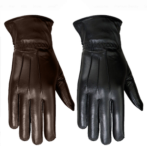 Gants en cuir marron pour femme, en peau de mouton, de marque, pour l'hiver, design fabricant, pour moto, mode, élégants, unis - Product Image 1
