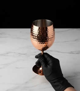 premium serveware copper <b>wine</b> glass luxury serveware copper <b>goblet</b> elegant serveware copper <b>wine</b> glass stylish serveware copper - Product Image 4