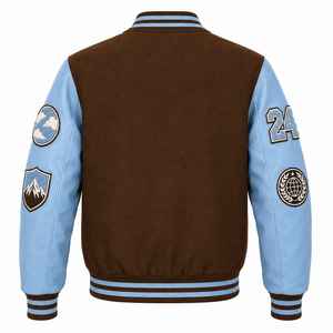 Veste universitaire pour homme sur mesure OEM ODM, broderie en chenille de qualité supérieure, étiquette privée - Product Image 6