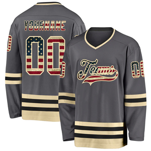 Maillot de hockey sur glace pour adultes, uniforme d'équipe personnalisé, impression par sublimation, vêtements de sport américains - Product Image 2