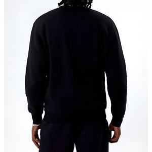 Sweat-shirt à col rond surdimensionné pour homme de haute qualité avec logo personnalisé, en molleton de coton, streetwear décontracté, OEM - Product Image 3