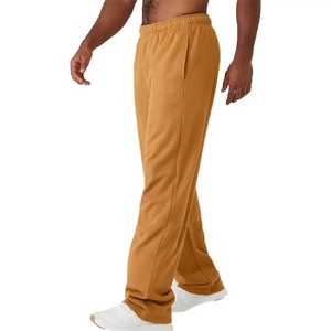 <b>Wholesale</b> Custom Logo 430GSM Casual Canvas Men's <b>Sweatpants</b> French Terry Drawstrings <b>Flares</b> Plain Jogger Pants men's pantswashed - Product Image 3