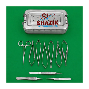 Kit chirurgical ophtalmique pour pterygius SHAHZIK INTERNATIONAL, 10 pièces, instruments de microchirurgie oculaire en acier inoxydable, certifié CE - Product Image 2