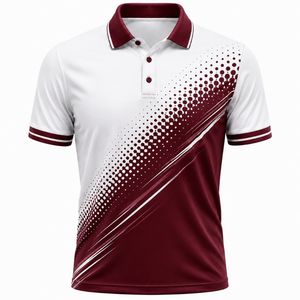 T-shirt sportif pour homme à manches courtes, imprimé numérique, respirant, séchage rapide, en maille polyester-coton, blanc, bleu marine, vert, haute qualité - Product Image 2