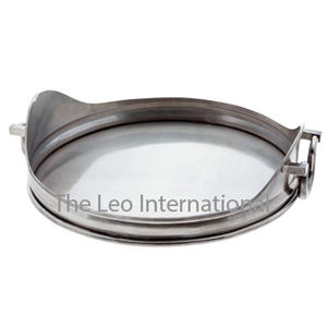 Plateau de service en acier inoxydable, en métal, forme carrée, poli brillant Plateau de luxe en argent plaqué fait main de style fantaisie - Product Image 5