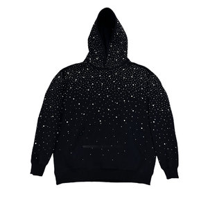 Best Selling Premium Quality <b>Pullover</b> <b>Men</b> Rhinestone Hoodies Basics New Design 100% Cotton Rhinestone Hoodies For <b>Men</b> - Product Image 1
