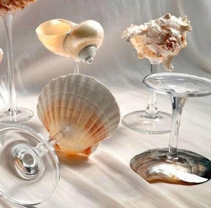 Décoration en verre avec coquillages naturels et inserts de coquillages pour ornement de thème côtier à domicile - Product Image 6