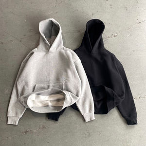 Sweat à capuche streetwear brodé en coton épais pour hommes, prix d'usine, faible MOQ, vente en gros - Product Image 4