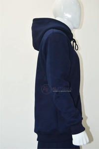 เสื้อฮู้ดซิปสีน้ำเงินกรมท่าสำหรับผู้ชาย ผ้าฟลีซคอตตอน 100% 250 GSM ทรงปกติ มีกระเป๋าหน้า ปักโลโก้  เสื้อกันหนาว - Product Image 2