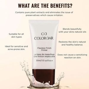 Base de Teint Transparente Hydratante et Apaisante Finish Primer 30ml – Crème Quotidienne Légère et Nourrissante pour le Visage - Product Image 3