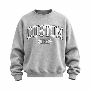 Best Quality Women Oversized Crew Neck <b>Sweatshirt</b> Custom Text Print Casual Fleece Pullover Winter Wear For Streetwear - Product Image 2