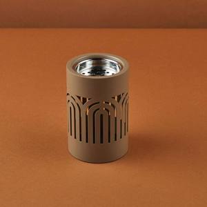 Quemador de incienso (Mabkhara) de metal mate beige al por mayor, estilo moderno Skyline con filigrana, para Bakhoor saudí, Majlis Oud Dakhoon, soporte para incienso. - Product Image 4