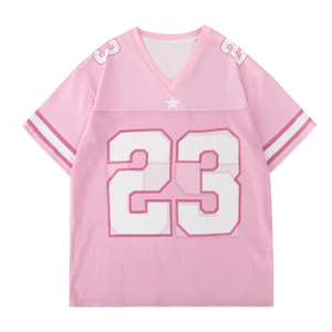 Maillot de football vert à col en V en mesh, numéro 23, impression sublimée, respirant, unisexe, vêtements de sport pour adultes, manches courtes - Product Image 3