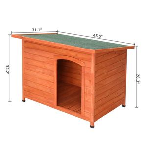 Rifugio per animali domestici in legno naturale in legno - Product Image 2
