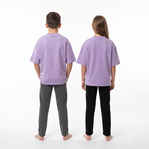 T-shirt Enfant Hawk Eye Manches Courtes Col Rond Couleur Unie Coupe Décontractée 100% Coton Respirant Haut de Loisirs Unisexe pour Enfants - Product Image 3