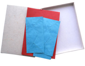 Papel lokta premium, 10 encabezados de carta tamaño A4 + 5 sobres, empaquetados en una caja a juego - Product Image 3