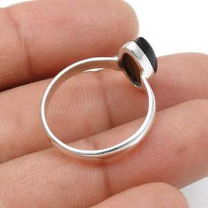 Elegant 925 Sterling Silver <b>Fine</b> <b>Ring</b> With Classic Marquise Cut Tiger-Eye Gemstone Perfect Bohemian <b>Ring</b> For Wedding-Engagement - Product Image 6