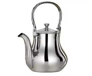 Traditional Brass <b>Tea</b> Kettle Handcrafted Vintage Style Middle East Design Metal Whistling Double Wall Eco-Friendly Coffee - Product Image 1