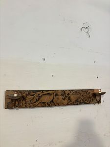 Panel de Madera de Teca Vintage con Grabado Fino, Estilo Moderno de Mediados de Siglo, Artesanía, Decoración de Pared para Hogar u Oficina, Muebles de Exterior - Product Image 2