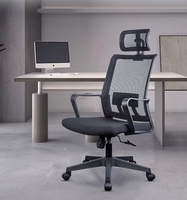 Chaise de conférence à hauteur réglable, chaise de direction en mesh, chaise de bureau ergonomique pour le personnel