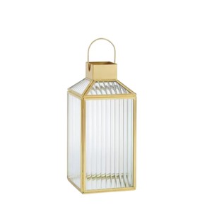Modern Geometric Gold Lantern Set Luxury Brass and Glass <b>Hurricane</b> <b>Candle</b> Holder with Antique Finish for Home Decor and Wedding - Product Image 2