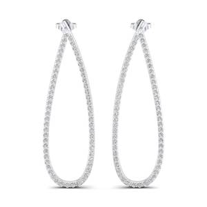 Boucles d'oreilles REYES en or 14 carats avec diamants de laboratoire, design élégant, pour femmes, bijoux fins classiques de luxe, cadeaux d'anniversaire - Product Image 5