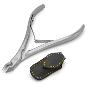 Coupe-cuticules en acier inoxydable de haute qualité avec étui en cuir, outil professionnel pour éliminer les peaux mortes, soin des ongles - Product Image 1