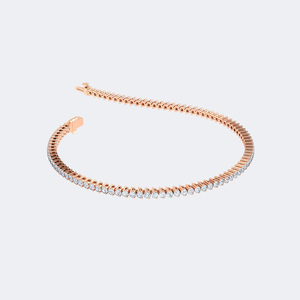 สร้อยข้อมือประดับเพชรทรงกลม 2.10CTW แบบฝังลายสแกลลอป - Product Image 3