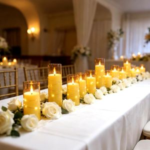 Set di 12 Candele LED Senza Fiamma con Timer, Atmosfera Romantica, Decorazione per la Casa, Candele Acriliche Stabili con Effetto Tremolante - Product Image 6