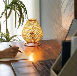 Lampe de Table en rotin nouveau DESIGN | Lampe de Table de lecture, lampe naturelle, lampe en rotin | Salon chambre à coucher maison hôtel Restaurant - Product Image 2