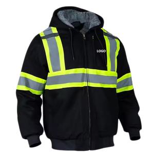 Sudadera de Seguridad Reflectante de Microfibra con Capucha Desmontable, Antibacteriana, Certificada por la CEE, con Logotipo Personalizable para Hombre - Product Image 1