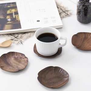 Classic Brown Wooden Coasters Round Set Heat Resistant Drink Pad for Coffee Tea Mug Glass Non Slip Table Protection Kitchen Home - Product Image 6