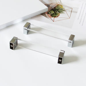 Tiradores de Gabinete Tradicionales de Acrílico Transparente con Base de Aleación de Zinc en Forma de Barra, Perillas Duraderas para Cajones de Cocina y Cómodas - Product Image 4