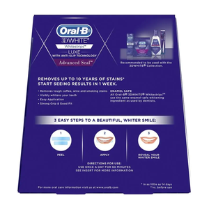 Oral B <span class=keywords><strong>3D</strong></span> Trắng Whitestrips LUXE vớ<span class=keywords><strong>i</strong></span> công nghệ chống trượt con dấu tiên tiến 1 hộp 14 tú<span class=keywords><strong>i</strong></span> tương tự như dả<span class=keywords><strong>i</strong></span> <span class=keywords><strong>Crest</strong></span> chuyên nghiệp - Product Image 5