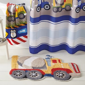 Alfombra de baño de algodón con forma de camión, novedosa, con base de goma antideslizante para el baño de los niños - Product Image 4