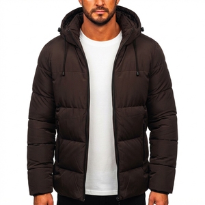 <b>Men</b> <b>Hooded</b> Winter Puffer <b>Coat</b> Quilted Warm Insulated Jacket Outdoor Casual Apparel Custom Manufacturing - Product Image 1