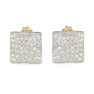 Pendientes de Oro Amarillo de 14K con Diamantes Cultivados en Laboratorio, Corte Brillante Redondo, Color G-H, Claridad SI, Joyería Fina para Mujer - Product Image 3