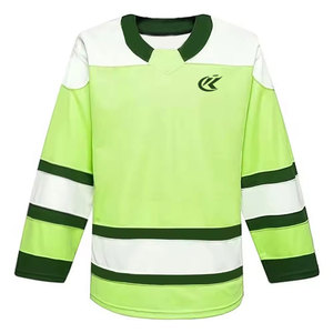 Camiseta de Hockey sobre Hielo de Manga Corta, 100% Poliéster, Transpirable, para Hombre Adulto, Color Sólido, para Entrenamiento - Product Image 1