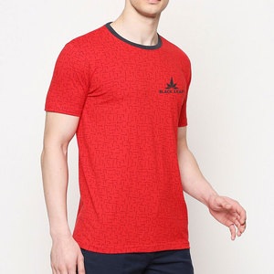 2026 New Style Custom Logo Printed T-Shirt Men 100% Cotton Lightweight Regular Fit Soft Fabric BLACK <b>LEAF</b> Canvas Breathable - Product Image 3