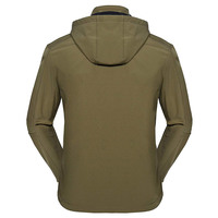 Veste softshell pour homme à col montant et capuche, imperméable, respirante, avec fermeture éclair frontale, logo, pour l'hiver, la randonnée en extérieur, coupe classique