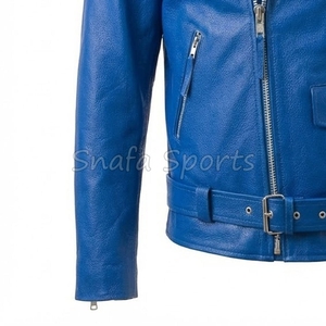 Veste en cuir véritable pour homme, cuir de vachette de qualité supérieure, durable, élégante, mode d'hiver, classique, moderne, tendance, vêtements en cuir - Product Image 4